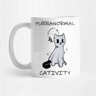 purranormal cativity halloween funny ghost cat Mug